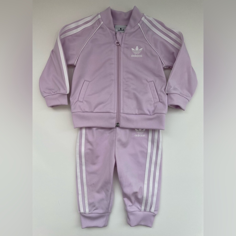 Adidas baby purple track suit